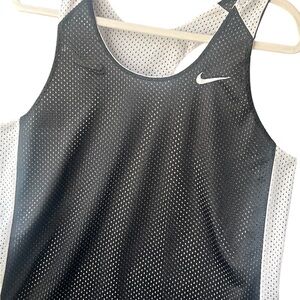 Nike Black and White Mesh Tank Top